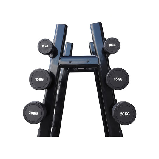 200KG Fixed Straight & Curl Barbell with Barbell Rack Set