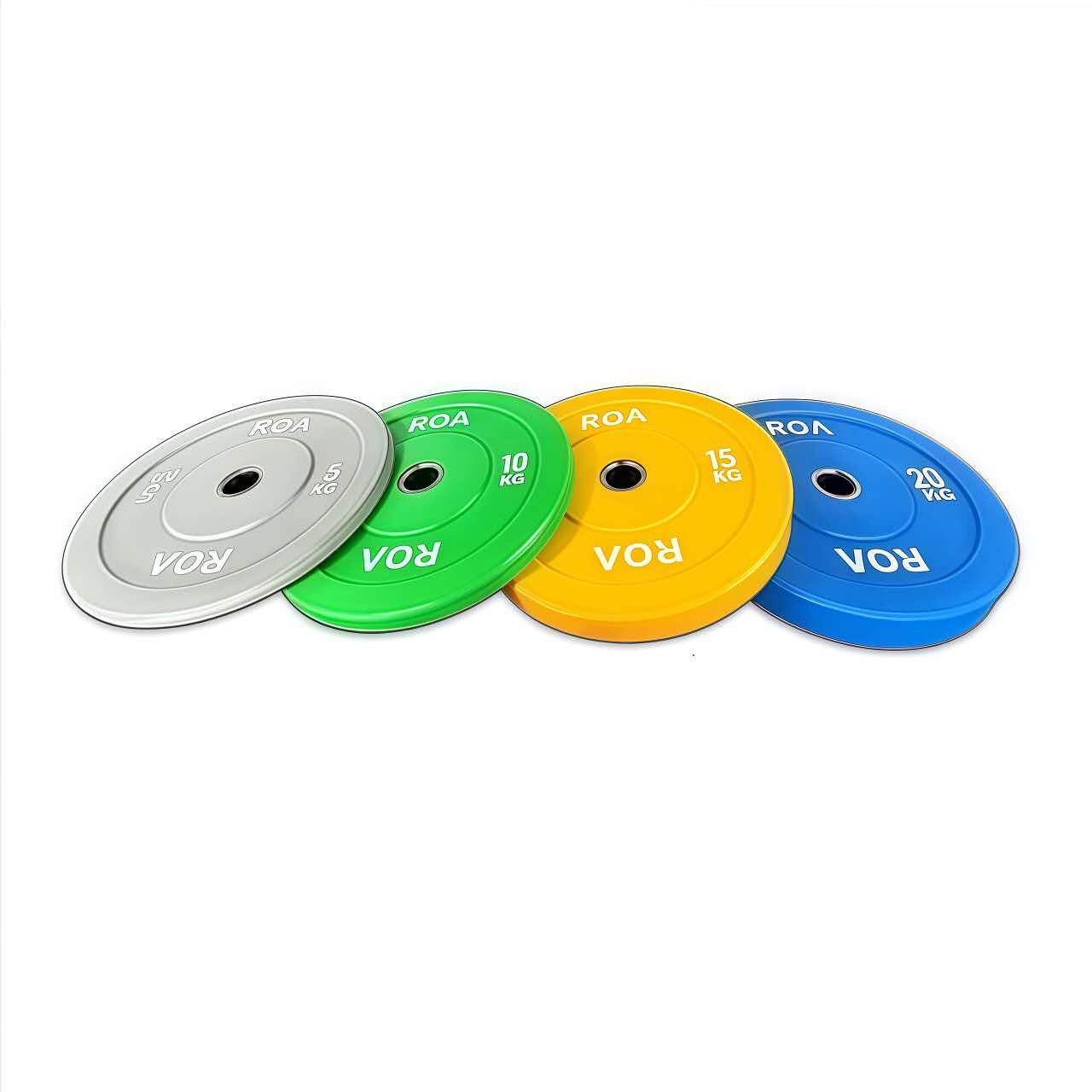 100KG Colourful Bumper Plates with 20KG Olympic Barbell Set