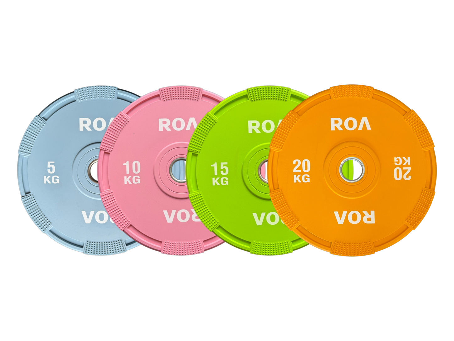 Colour Bumper Plates β Sold in Pairs (5β20kg) Olympic Rubber Plates