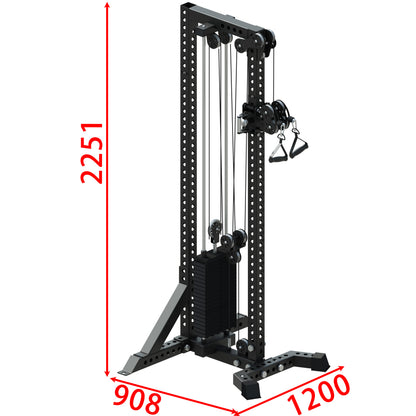 Adjustable Cable Machine - 100kg Weight Stack | Dual Handle | Aluminium Pulleys | TAK NZ