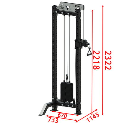 TAK Single Adjustable Cable Machine | 70kg Weight Stack | Commercial Functional Trainer
