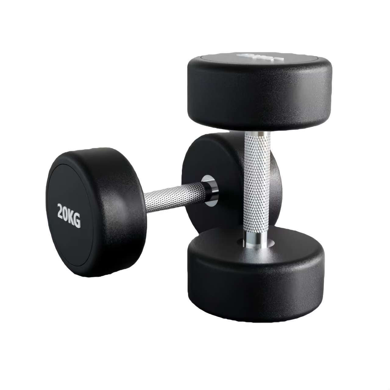 Round Rubber Dumbbells (Sold in Pairs) – Durable Gym Weights for Home & Commercial Use