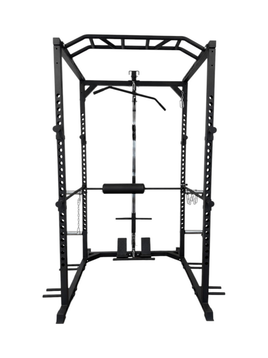 Multi-Function Power Cage with High/Low Pulley System | Squat Rack | Pull-Up Station | Full Body Training