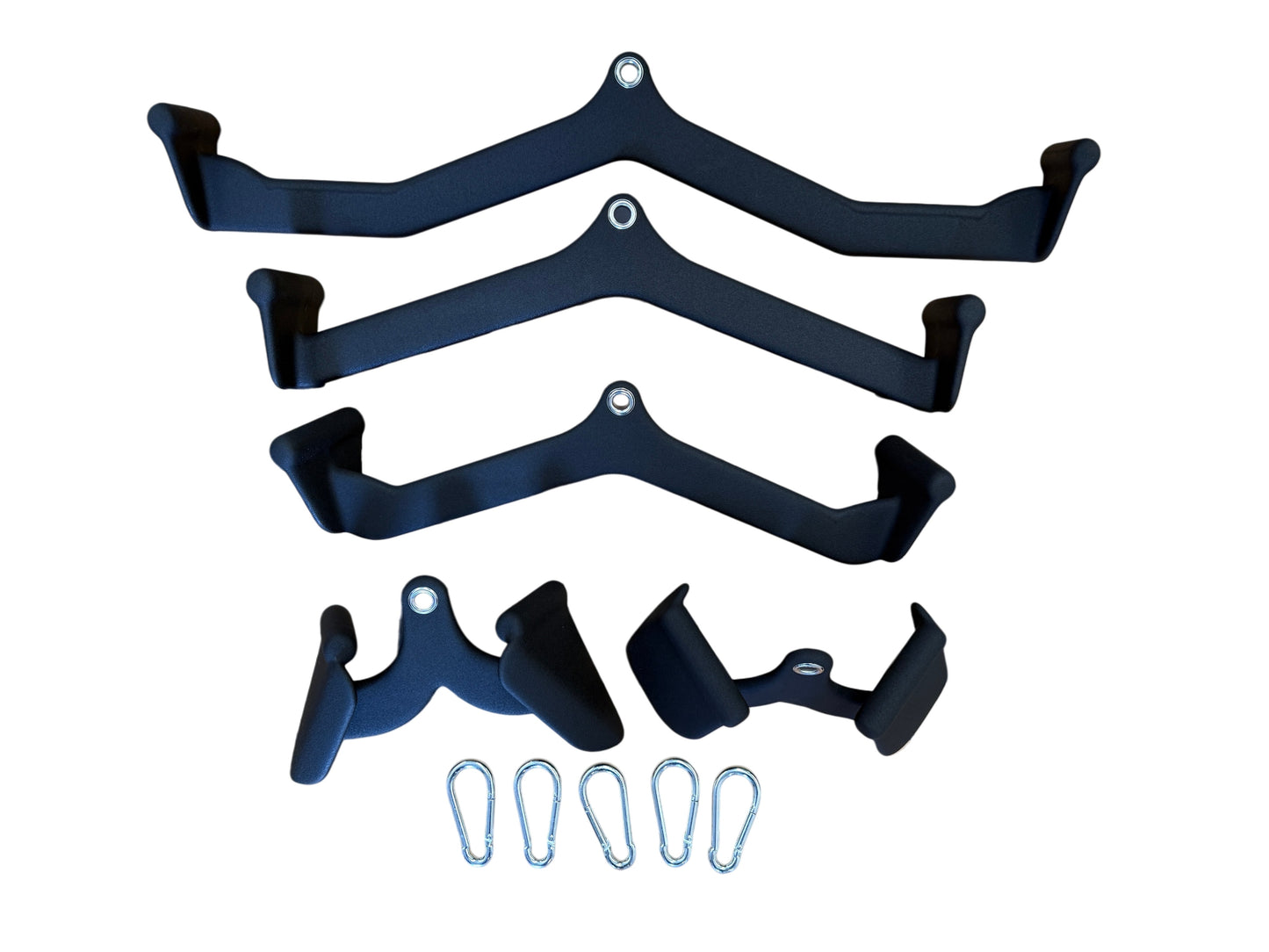 Cable Attachment Set – Multi Grip LAT Pulldown Handles (5pcs Set)
