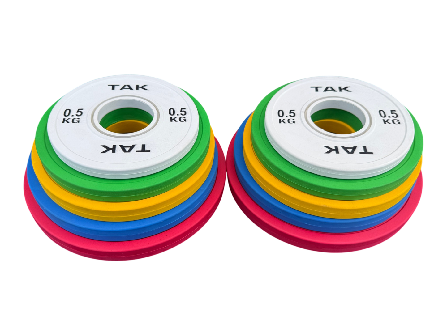 TAK Fractional Plate Set – 5 Pairs (0.5–2.5kg) Olympic Change Plates