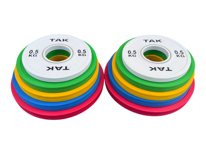 TAK Fractional Plate Set – 5 Pairs (0.5–2.5kg) Olympic Change Plates