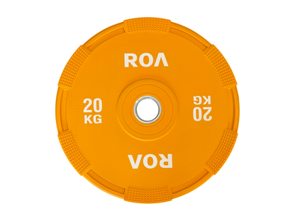 Colour Bumper Plates – Sold in Pairs (5–20kg) Olympic Rubber Plates