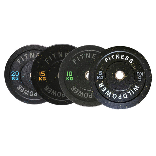 100KG Black Bumper Plates Set